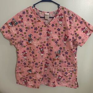 Disney Daisy Duck Scrub Top